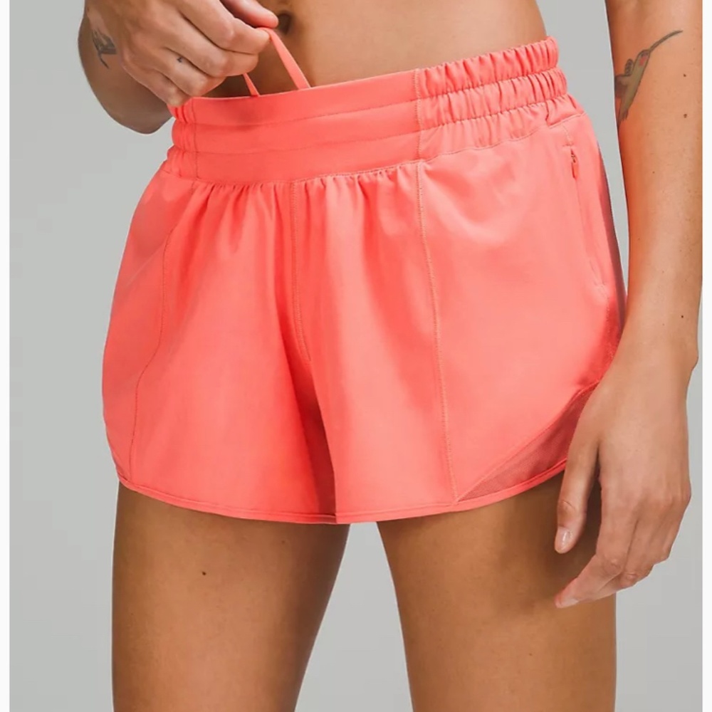 ISO- pink lululemon hotty hot shorts size 2. 4 inch
